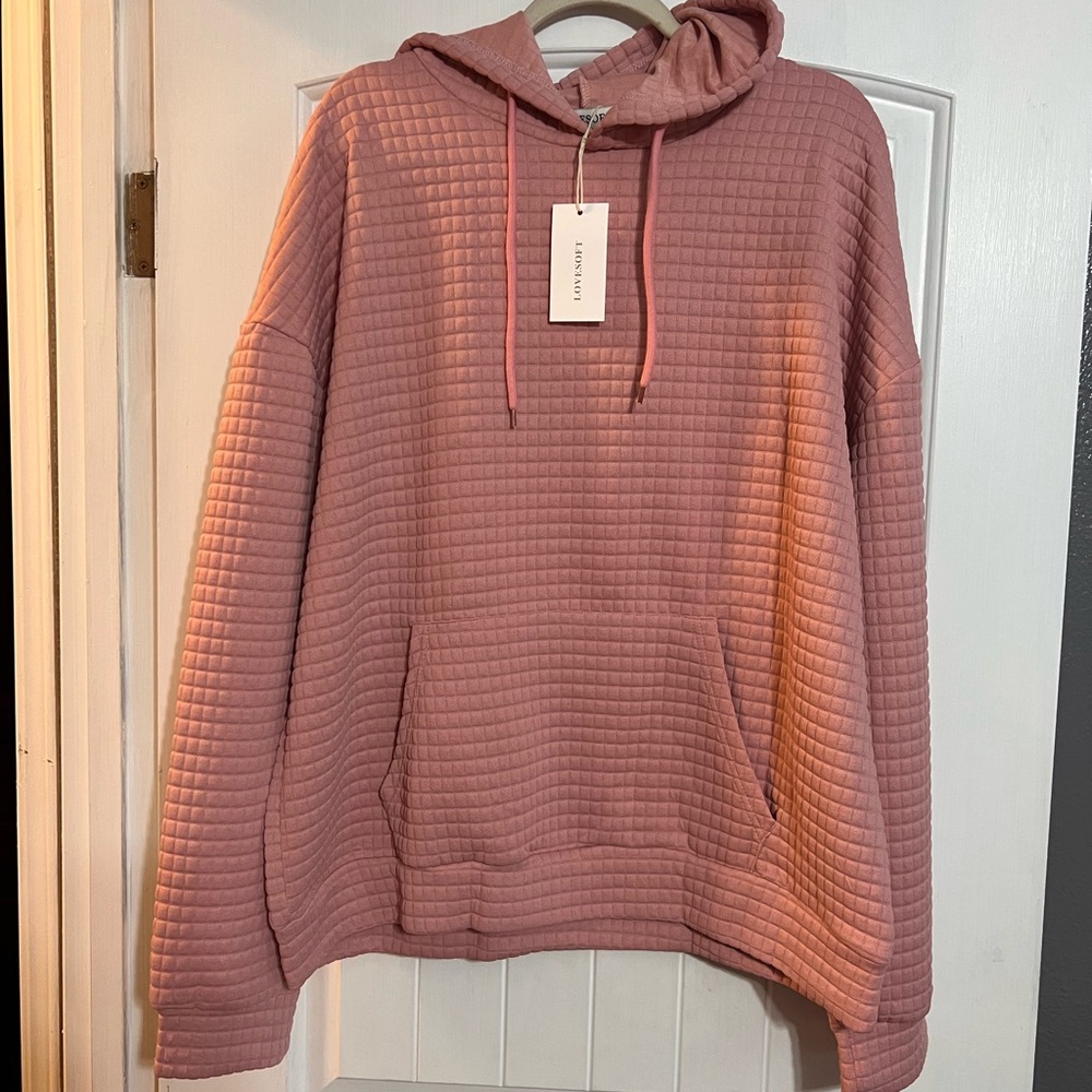 Women's Pink Quilted Hoodie